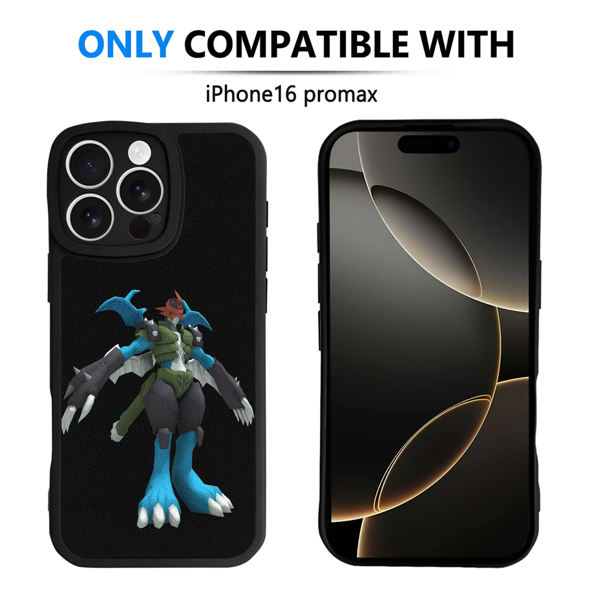 （画像用） Digimon デジタルモンスター/デジモン 【iPhone 16シリーズ対応】シリコンスマホケース（レザー調） 材質：シリコン